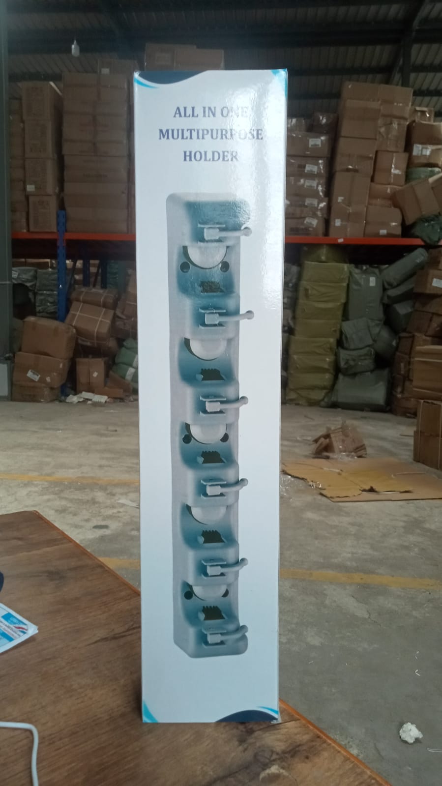 5-layer wall-mounted organizer for cleaning tools. 5-layer wall-mounted organizer for cleaning tools.